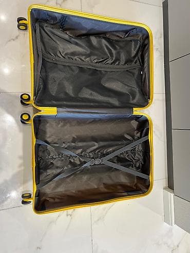 Спортивное питание: Sarı rəngli sərt qabıqlı çamadan səyahət üçün nəzərdə tutulmuşdur — 5