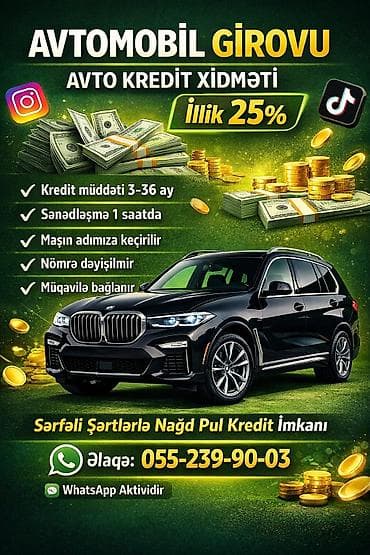 kredit motoskilet: Avtomobil Girovu. Avto Kredit Xidməti Hər növ və istənilən qiymətə — 1