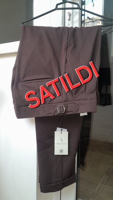 qaqa şalvarları: Klassik Şalvar, L, rəng - Qəhvəyi — 1