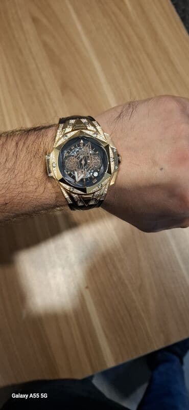 Сумки: Наручные часы, Hublot, цвет - Золотой — 1