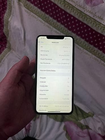 i̇phone 6 plus: IPhone Xs Max, Gümüşü, Face ID — 7