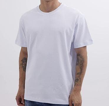 Kurtkalar: Ağ rəngli kişi T‑şörtü - Model: klassik qısaqol, dairəvi yaxa - Rəng — 2