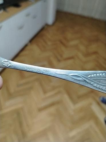 Столовые приборы: Məhsul: Qədimi desert qaşıqları – 12 Təsvir: - Material: Melxior — 1