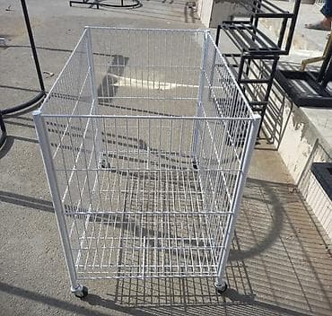 Təkərli metal səbət – mağaza və anbarlar üçün - Material: möhkəm — 1