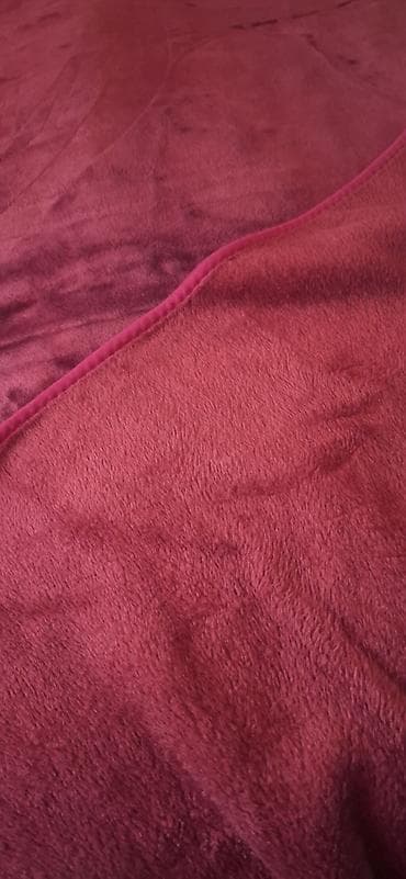 bamboo tekstil: Yeni rəng - Qırmızı Mikrofiber Pled — 4