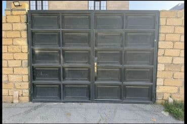 Taxta-şalban: İşlənmiş Dəmir Həyət darvazası, Mexaniki, Qapı ilə, rəng - Qara, Kredit yoxdur, Ödənişli çatdırılma — 1