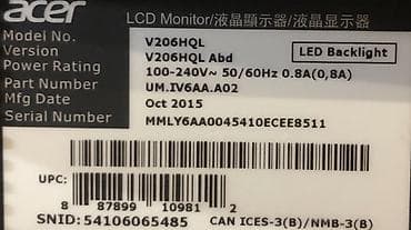игровой пк купить: Acer V206HQL Abd 19.5” LED Monitor satılır. 1600×900 çözünürlük, 60 — 3