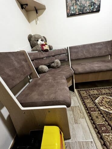 metbex divanları: Mətbəx üçün künc divan dəsti - Üç hissədən ibarət L formalı künc — 1