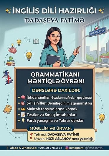 elmler akademiyasi: Müəllim, İndilis dili, 1-2 illik təcrübə — 1