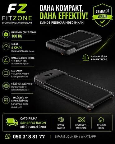 Fitzone ev tipli qaçış trenajoru – daha kompakt, daha effektiv!