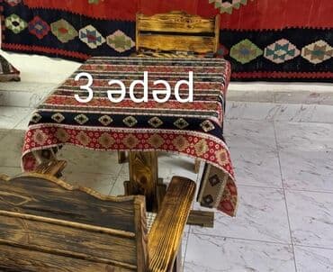 şuşə stol: Restoran,pub, kafelər ucun masa dəstləri satilir. 11 dəst boyuk masa — 4