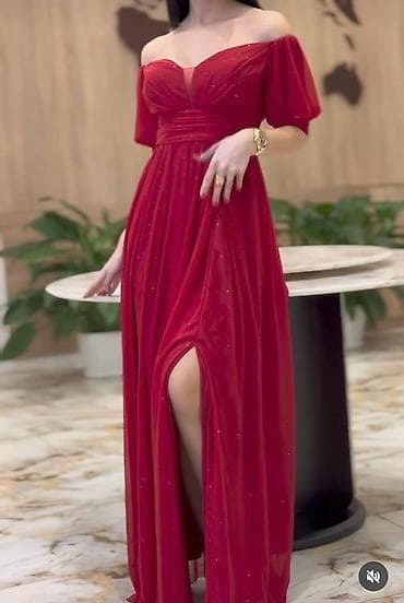 balaca canta: Qırmızı ziyafət geyimi - Model: off-shoulder (çiyindən açıq), qısa — 1