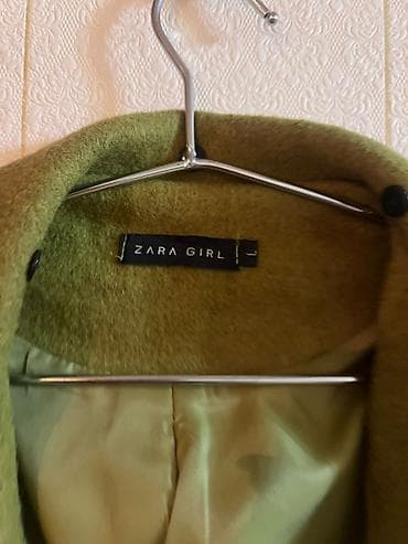 sumqayıtda palto: Zara Girl xanımlar üçün palto - Rəng: zeytun-yaşıl - Model: ikiqat — 2