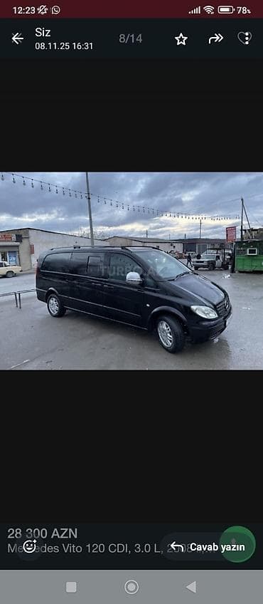 ucuz ventilyator: Mercedes-Benz Vito: 3 l | 2008 il Mikroavtobus — 10