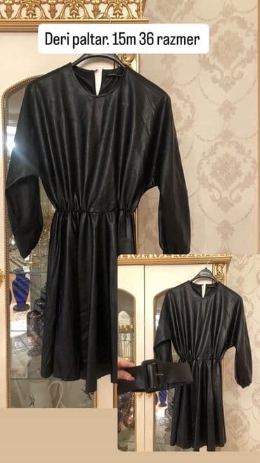 qadın geyimi: Qadın köynəyi – düyməli - Ölçü: 36 (etiketdə “6m 36 razmer” qeyd — 9