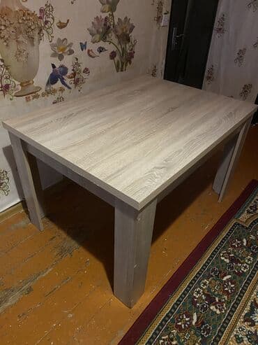 masa oturacaqlar: Qonaq otağı üçün, İşlənmiş, Açılmayan, Kvadrat masa, 6 stul — 7