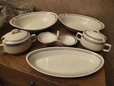 Nahar dəsti, rəng - Ağ, Farfor