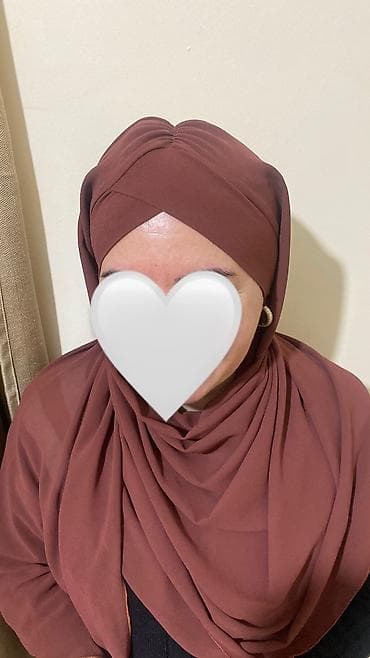 hicab modelleri: Turbana bənzər hazır bağlanan hicab – tünd qəhvəyi (kakao) rəng — 2