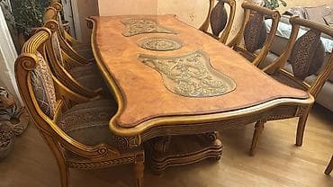 şaxta baba oyunu: *Masa dəsti satılır* Türkiyə istehsalı, təmiz ağacdan. 8 oturacaqla — 2