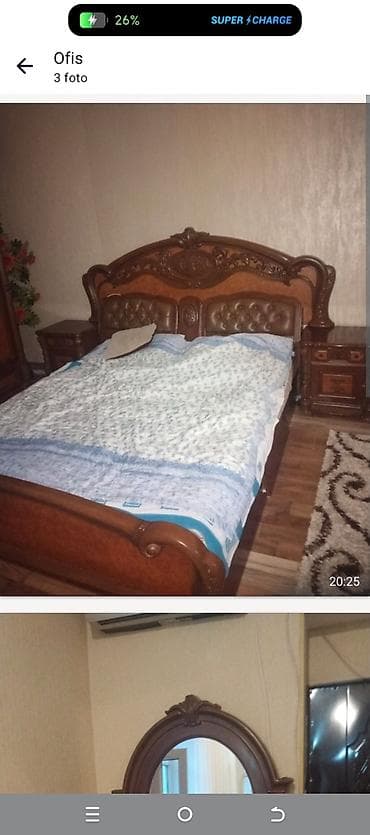 Klassik üslubda yataq otağı dəsti Tərkibi: - 2 nəfərlik taxta çarpayı