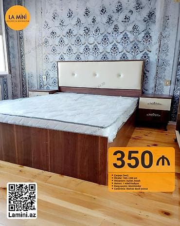 taxt doseyi: İkinəfərlik çarpayı, Bazalı, Matras ilə, Siyirməsiz — 1