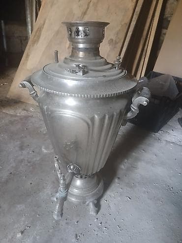 hinduşka əti qiyməti: Klassik metal samovar - Material: tam metal/gümüşü rəngdə korpus — 3