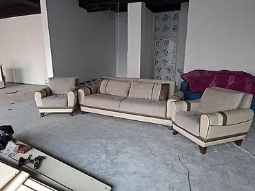 stul ikinci el: İşlənmiş, Divan, 2 kreslo, Bazalı — 1