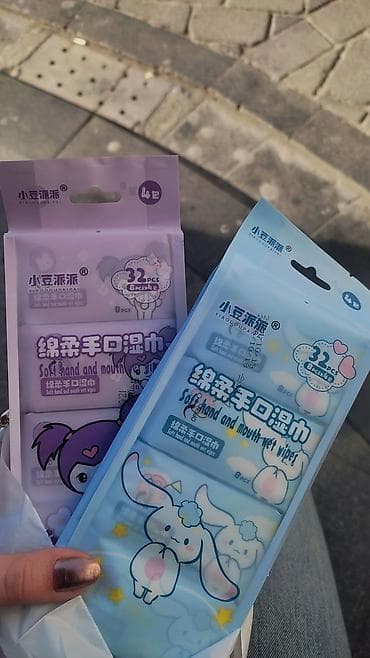 Uşaq temalı “Soft hand and mouth wet wipes” – ceb ölçülü nəm və quru — 1