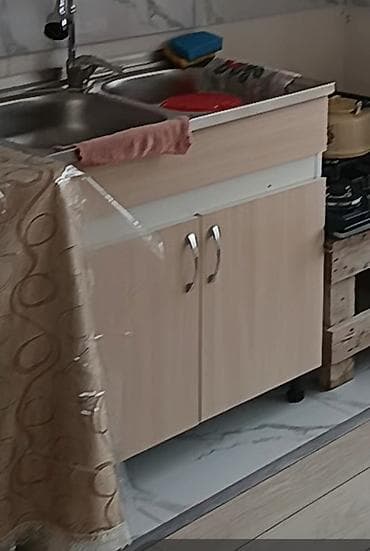 mətbəx mebil: Mətbəx mebeli və iki gözlü paslanmayan polad lavabodan ibarət dəst — 4