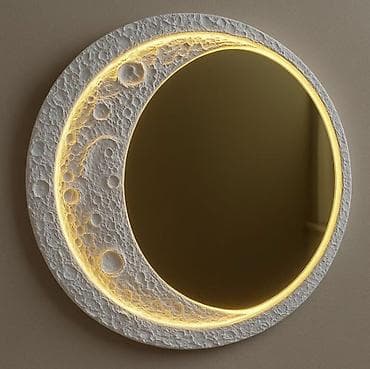 panel radiyatir: Dekorativ “Ay” LED divar lampası - Dairəvi dizayn: Ay səthinin krater — 4