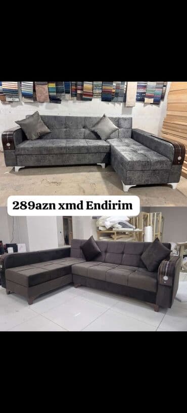 угловые диваны в баку: Угловой диван, Раскладной, Ткань — 22