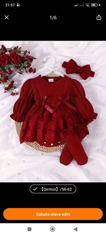 Dəstlər: Uşaq dəsti, Qız üçün, 0 - 3 ay — 1