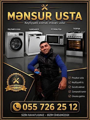 Mənsur Usta – peşəkar məişət texnikası və istilik sistemləri təmiri