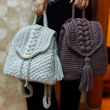 детские рюкзаки совушки: Сумки, рюкзаки, клатчи вязаные — 6