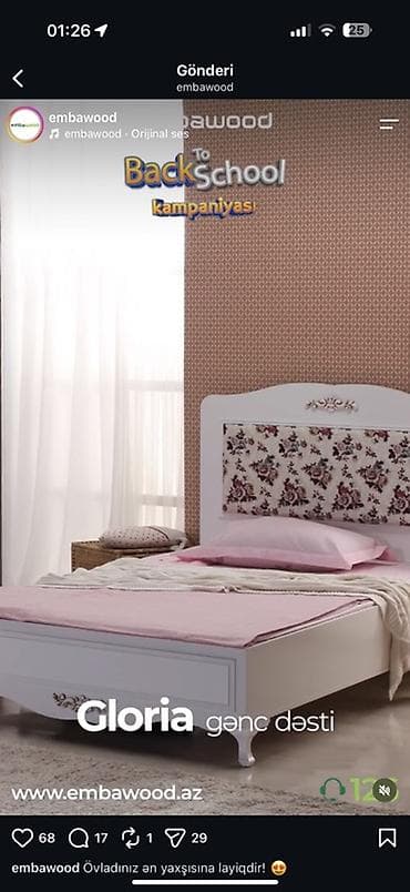 postel: Məhsul: Embawood “Gloria” çarpayı – “Gloria gənc dəsti”nin tərkib — 2