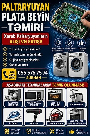 ismayıllı bakı avtobus: Paltaryuyanların və məişət texnikasının peşəkar təmiri Xidmətlər: - — 2