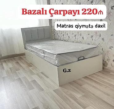Təknəfərlik çarpayı, Bazalı, Matras ilə, Siyirməsiz lalafo.az -da Təknəfərlik çarpayı, Bazalı, Matras ilə, Siyirməsiz