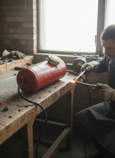 Avtomobil üçün LPG (propan-butan) qaz balonu və multivalv komplekti