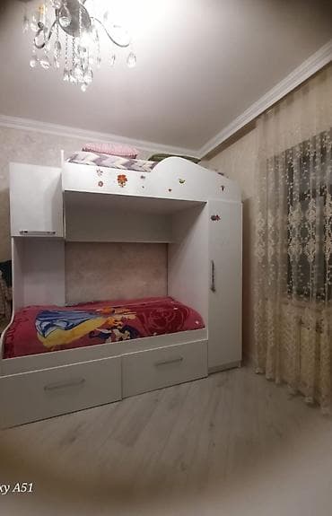 Для девочки и мальчика, Б/у, Кровать, Без матраса, С выдвижными ящиками, Ламинат — 2