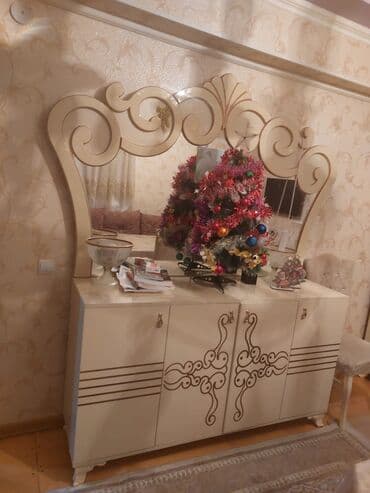 ağ stul: Qonaq otağı mebel dəsti - Künc divan: L formalı, yumşaq parça üzlü — 2