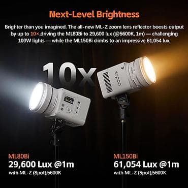 video light: Godox ML80Bi – kompakt, modullu, iki rəng temperaturlu COB LED işıq — 5