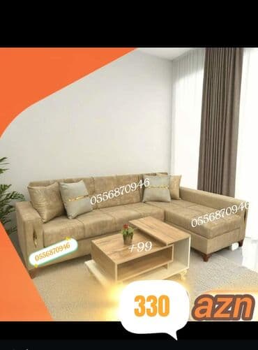 termo gəncə: Künc divan, Yeni, Açılan, Bazalı, Parça, Ünvana pulsuz çatdırılma — 1