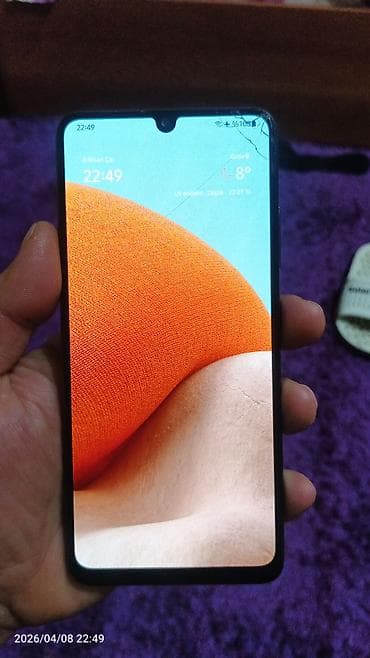 samsung galaxy a32 ekran: Samsung Galaxy A32, 128 GB, rəng - Qara, Qırıq — 2