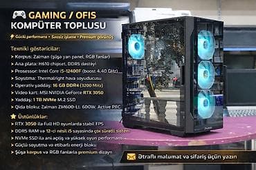 core i5: 🎮 Gaming / Ofis Kompüter Toplusu Texniki göstəricilər: Korpus — 1