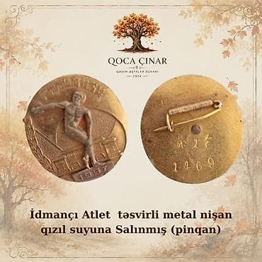 buji: Məhsul: İdmançı Atlet təsvirli metal nişan (pinqan) Təsvir: - — 1