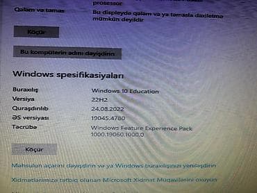 mikrafonu: Masaüstü kompüter komplekti Tərkib: - Sistem bloku: Intel Core — 4