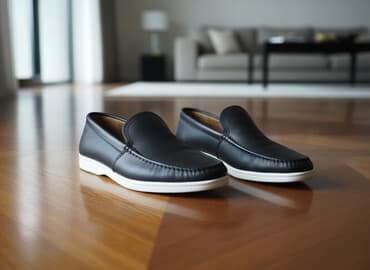 kişi alt paltarları: Qara rəngli kişi loferi - Model: slip-on lofer (bağsız) - Rəng: üst — 1