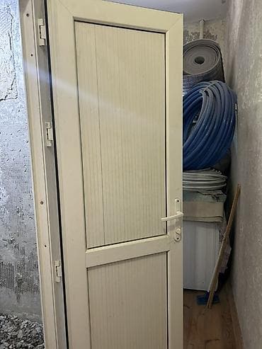 PVC qapı – ağ rəng - Material: PVC profil, panel tipli iki hissəli — 2