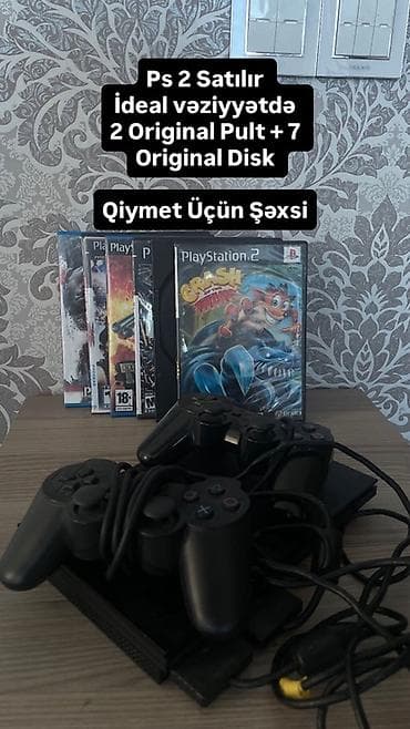 iphone se 2020 bakida: PlayStation 2 paketi - Konsol: PS2 (Slim) - Aksesuar: 2 ədəd orijinal — 1