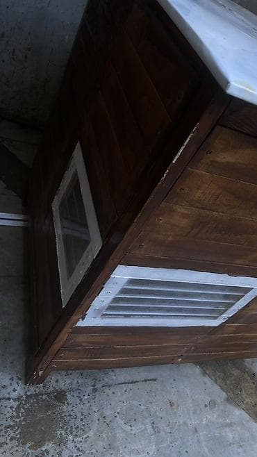 heyvan bazari: Taxta it evi / heyvan daxması - Material: möhkəm taxta karkas, qalın — 2